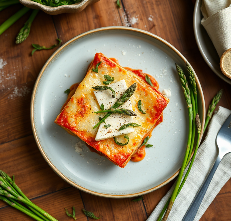Asparagus Goat Cheese Lasagna Recipe — Gran Cooks