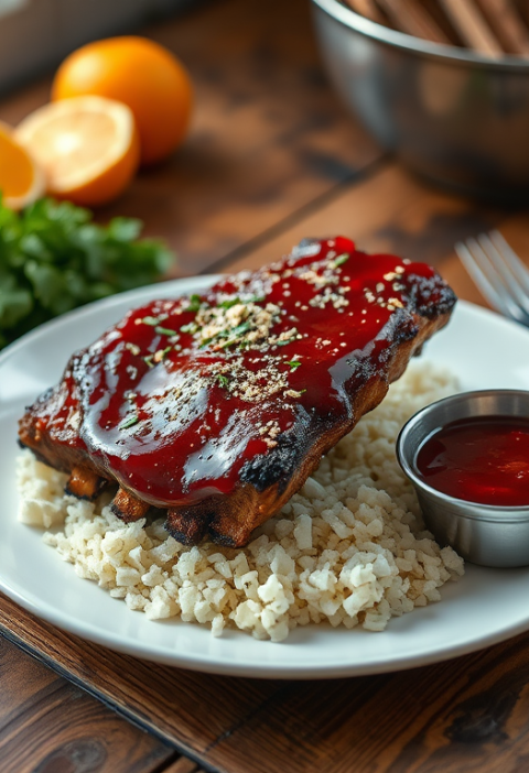 Baby Back Ribs With Cranberry BBQ Sauce — Gran Cooks