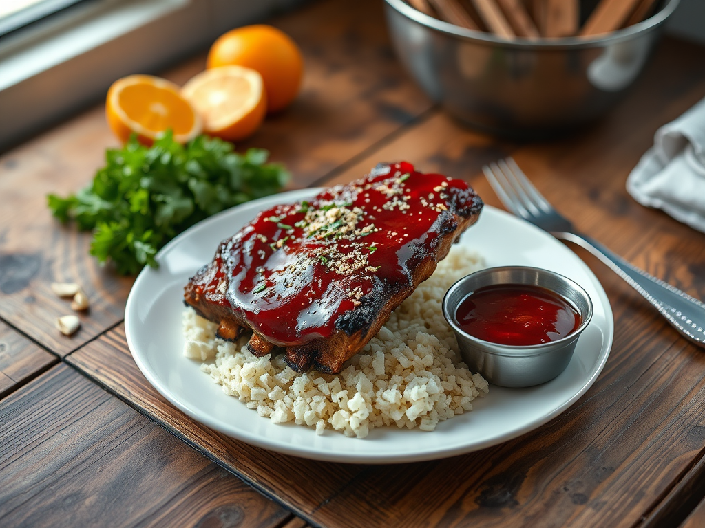 Baby Back Ribs With Cranberry BBQ Sauce — Gran Cooks