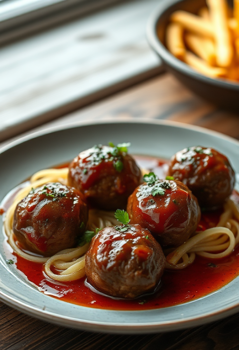 Baked BBQ Meatballs — Gran Cooks