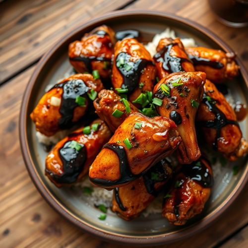 Balsamic Soy-Glazed Chicken Wings — Gran Cooks
