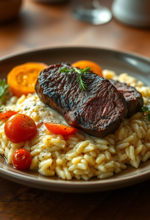 Beef Tenderloin With Creamy Risotto — Gran Cooks