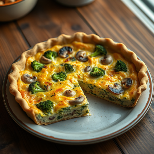 Broccoli-Mushroom Quiche — Gran Cooks