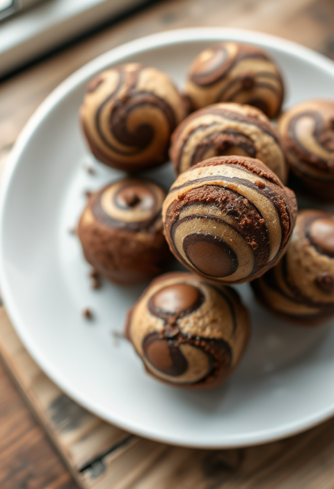 Brownie Cookie Dough Swirl Protein Balls — Gran Cooks