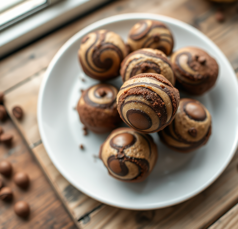 Brownie Cookie Dough Swirl Protein Balls — Gran Cooks