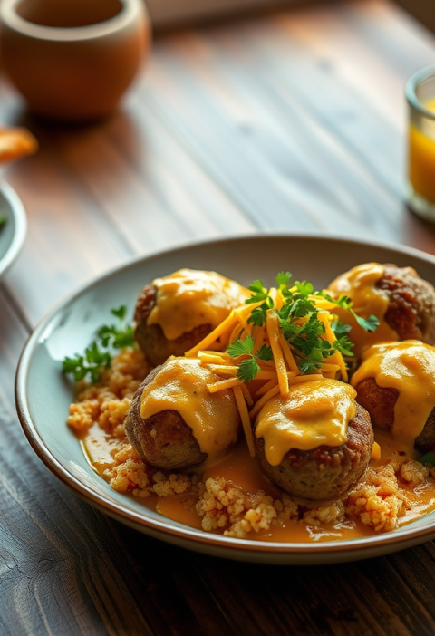 Cheesy Sausage Meatballs — Gran Cooks