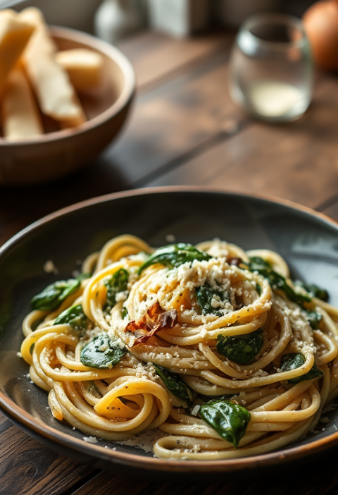 Creamy Spinach Pasta — Gran Cooks