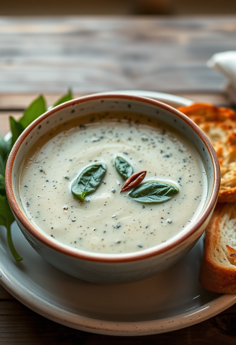 Creamy Spinach Soup with Fontina Toast — Gran Cooks