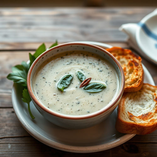 Creamy Spinach Soup with Fontina Toast — Gran Cooks