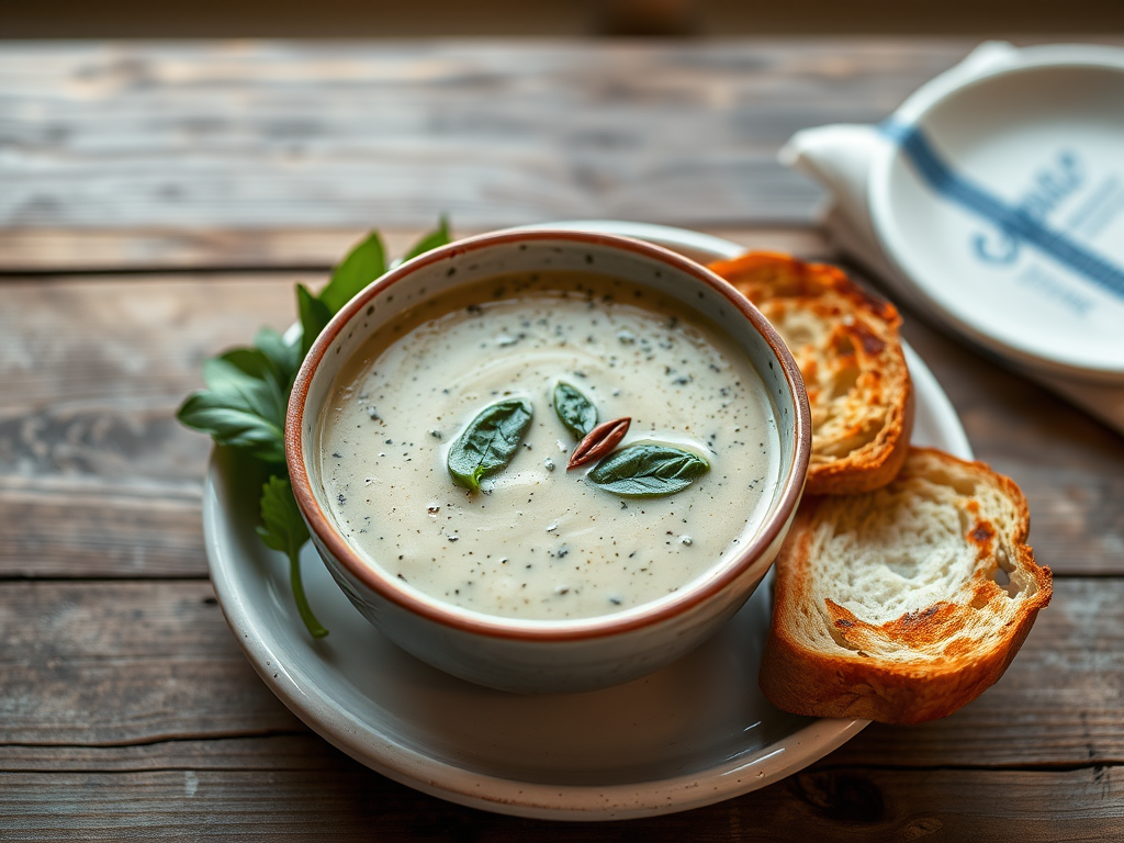 Creamy Spinach Soup with Fontina Toast — Gran Cooks