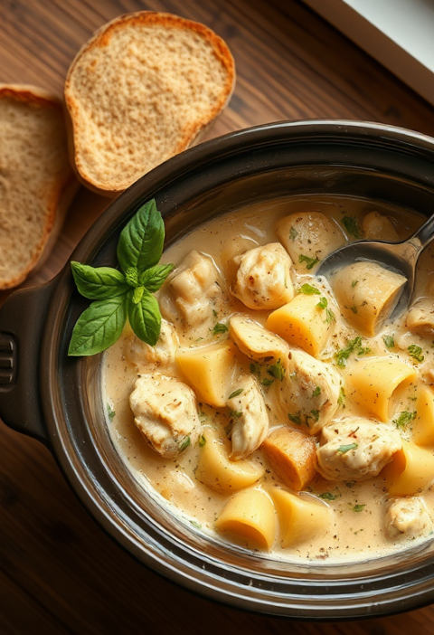 Crockpot Chicken Alfredo Stew — Gran Cooks