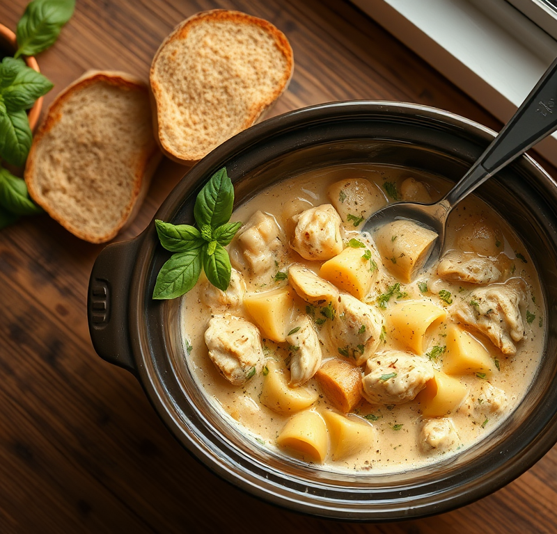 Crockpot Chicken Alfredo Stew — Gran Cooks