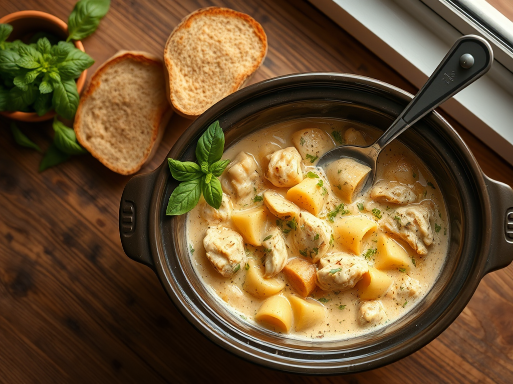 Crockpot Chicken Alfredo Stew — Gran Cooks