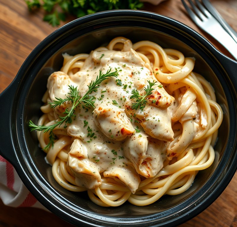 Easiest Crock Pot Chicken Alfredo — Gran Cooks