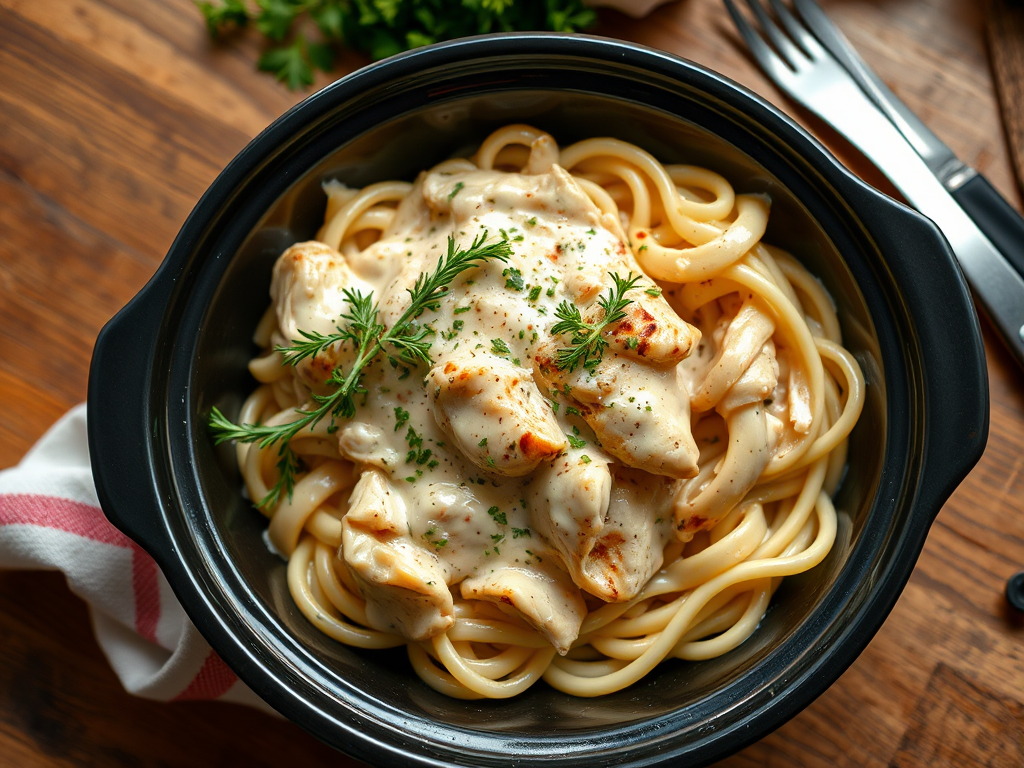 Easiest Crock Pot Chicken Alfredo — Gran Cooks