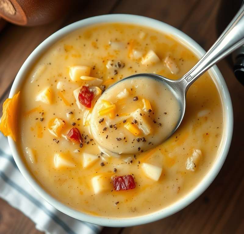 Easy Cheesy Crock Pot Potato Soup (Slow Cooker) — Gran Cooks