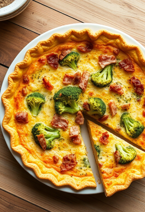 Ham N Swiss Broccoli Quiche Recipe — Gran Cooks