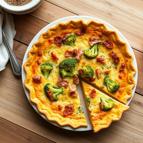 Ham N Swiss Broccoli Quiche Recipe — Gran Cooks
