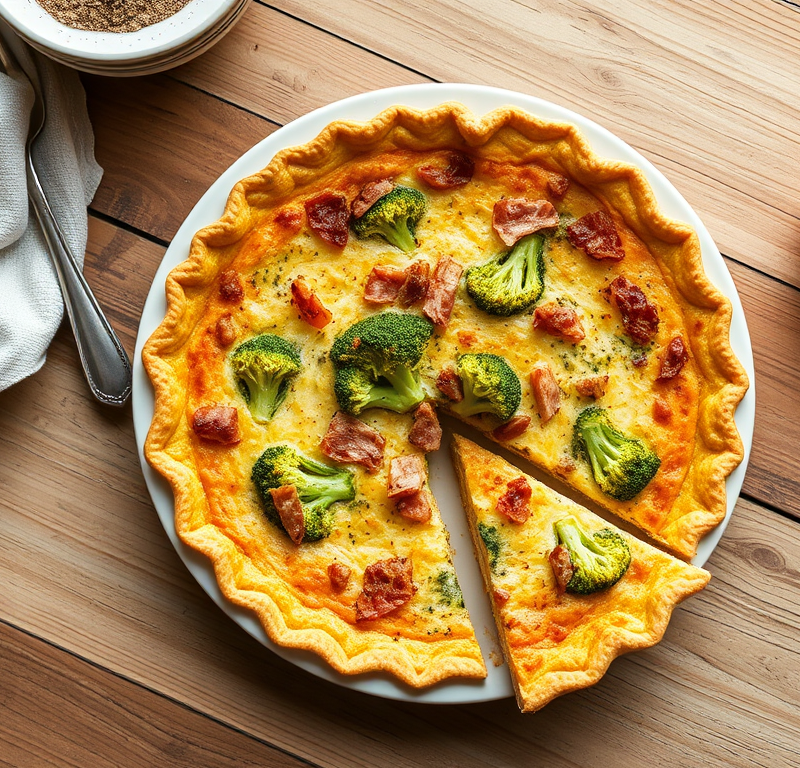 Ham N Swiss Broccoli Quiche Recipe — Gran Cooks