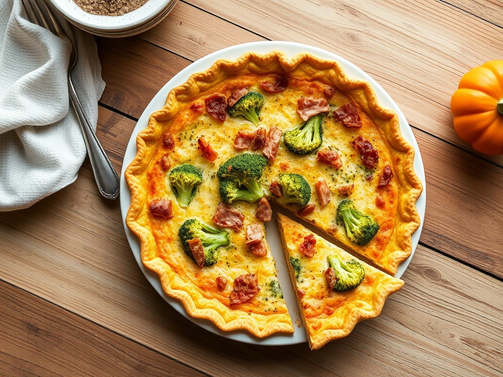 Ham N Swiss Broccoli Quiche Recipe — Gran Cooks