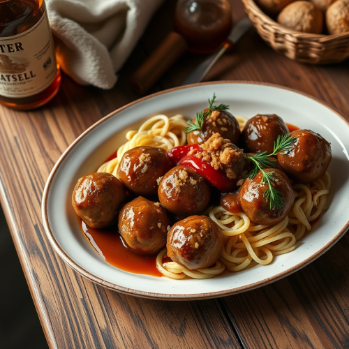 Holiday Bourbon Whiskey Meatballs — Gran Cooks