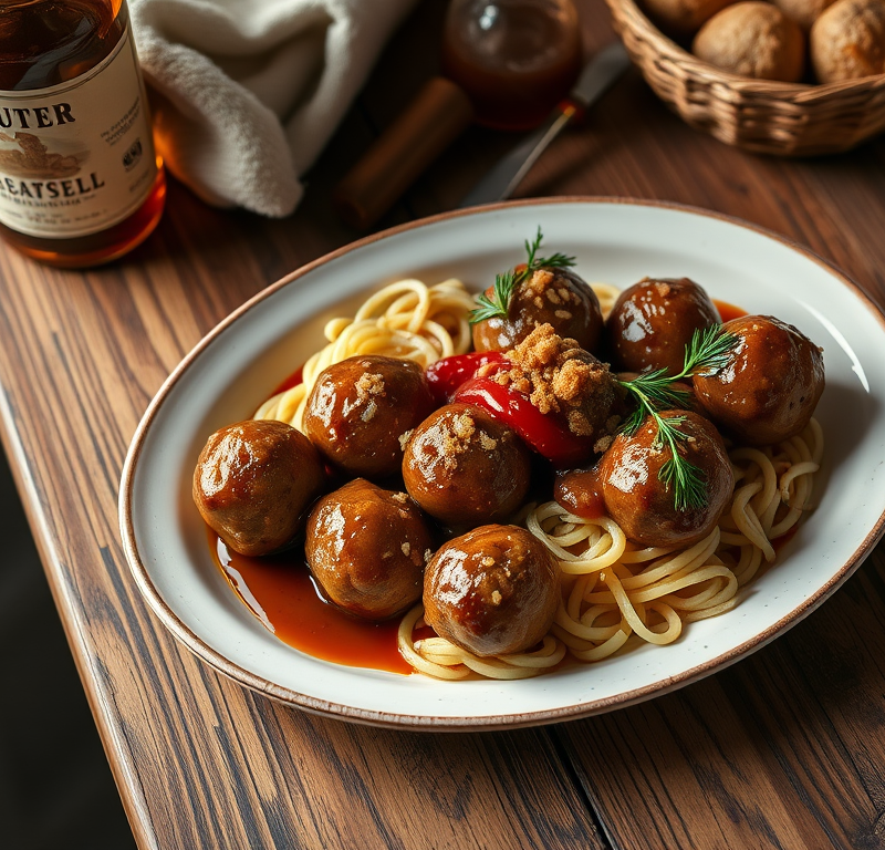 Holiday Bourbon Whiskey Meatballs — Gran Cooks