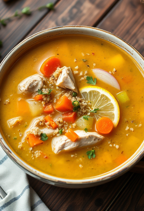 Lemon Chicken Soup With Quinoa — Gran Cooks