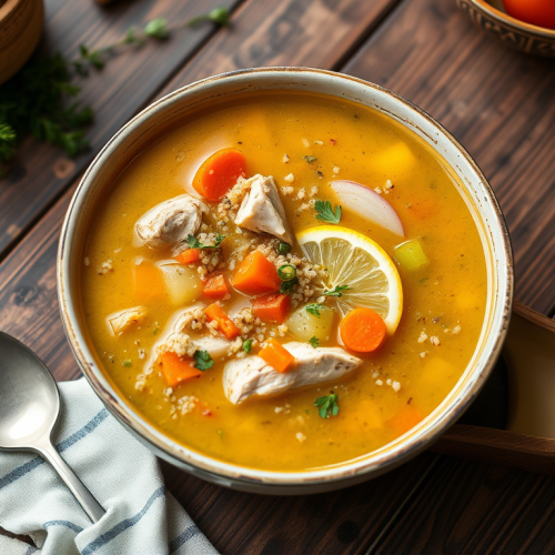 Lemon Chicken Soup With Quinoa — Gran Cooks