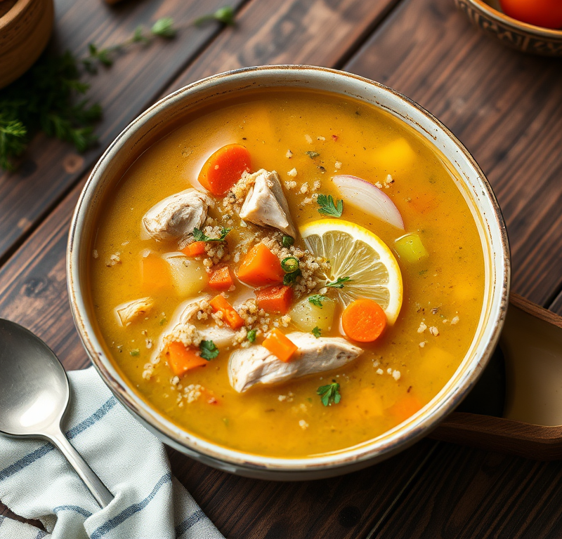 Lemon Chicken Soup With Quinoa — Gran Cooks