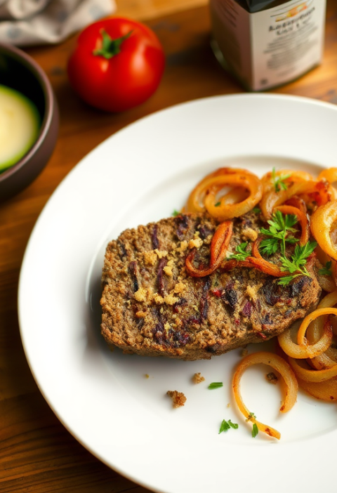Meatloaf with Frizzle-Fried Onions (finalist Sodexo 2010 college food trends) Recipe SdxGoodEats — Gran Cooks