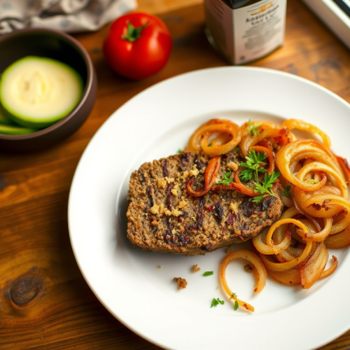 Meatloaf with Frizzle-Fried Onions (finalist Sodexo 2010 college food trends) Recipe SdxGoodEats — Gran Cooks