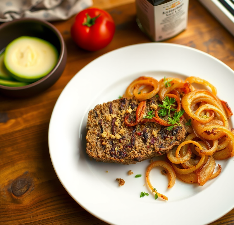 Meatloaf with Frizzle-Fried Onions (finalist Sodexo 2010 college food trends) Recipe SdxGoodEats — Gran Cooks