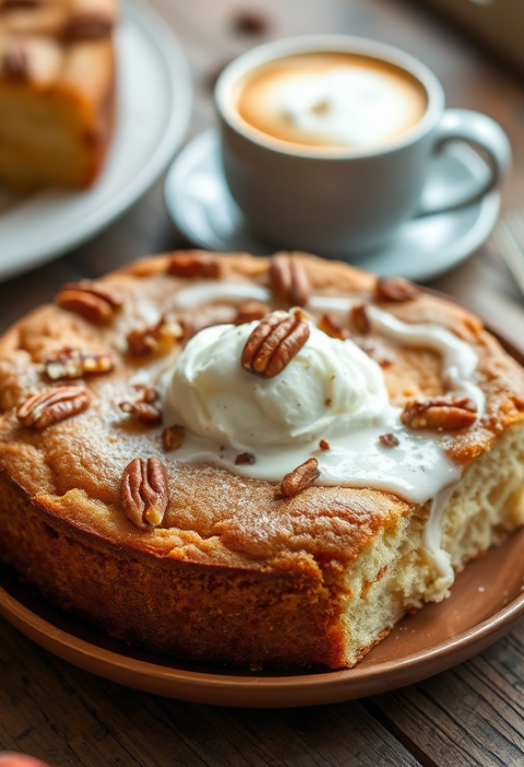 Peachy Sour Cream Coffee Cake Recipe — Gran Cooks