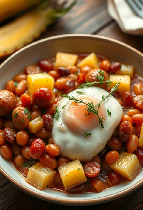 Pineapple Sausage & Bean Crockpot Meal — Gran Cooks