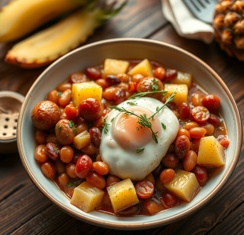 Pineapple Sausage & Bean Crockpot Meal — Gran Cooks