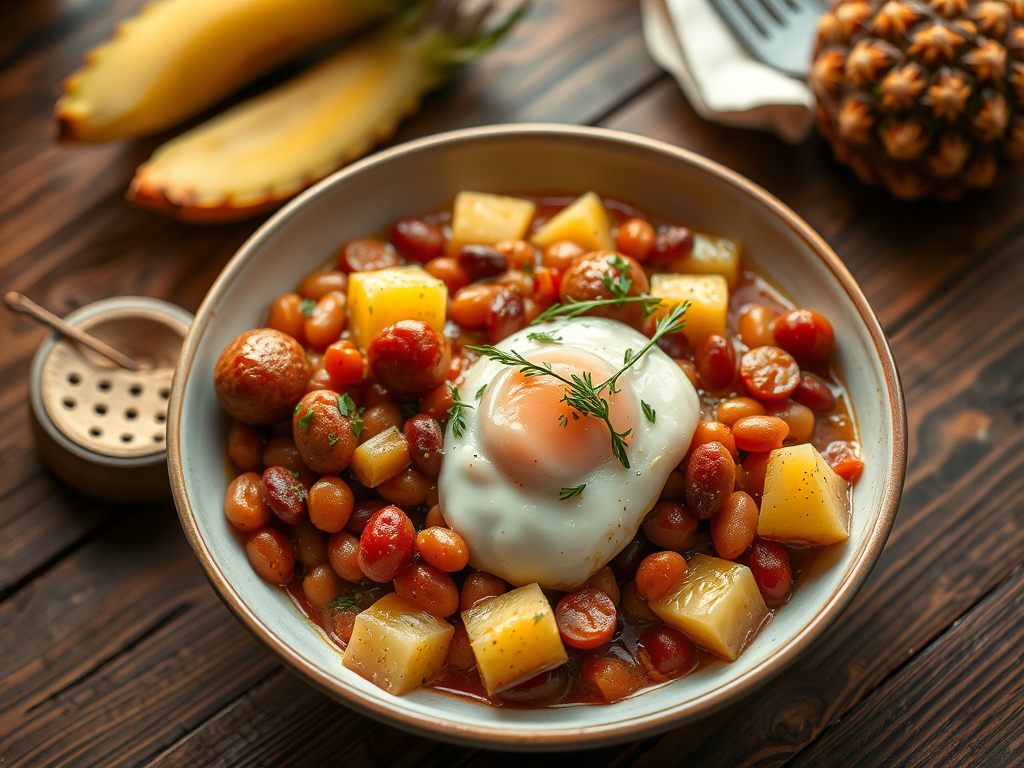 Pineapple Sausage & Bean Crockpot Meal — Gran Cooks