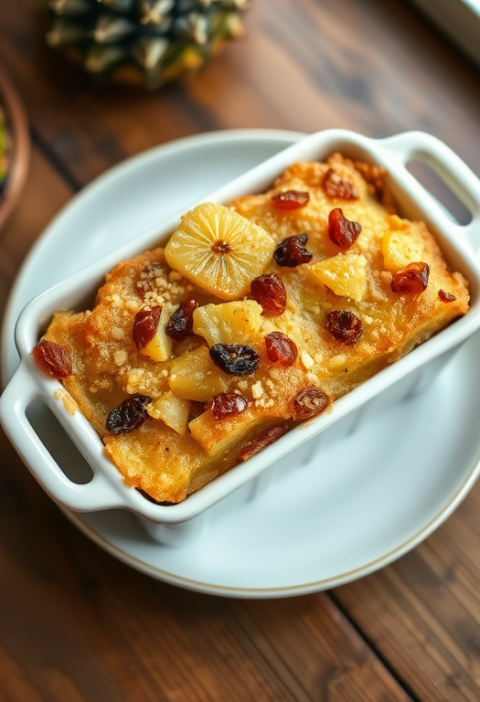 Pineapple, Raisin, and Rum Bread Pudding — Gran Cooks