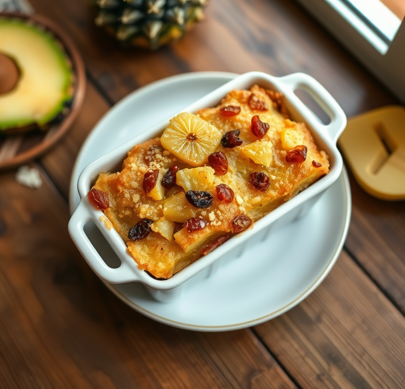 Pineapple, Raisin, and Rum Bread Pudding — Gran Cooks