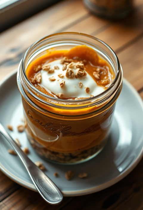 Pumpkin Pie Breakfast in Jelly Jar — Gran Cooks