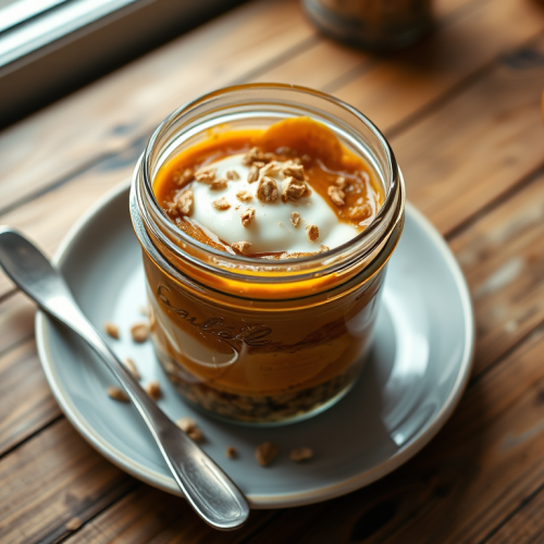 Pumpkin Pie Breakfast in Jelly Jar — Gran Cooks