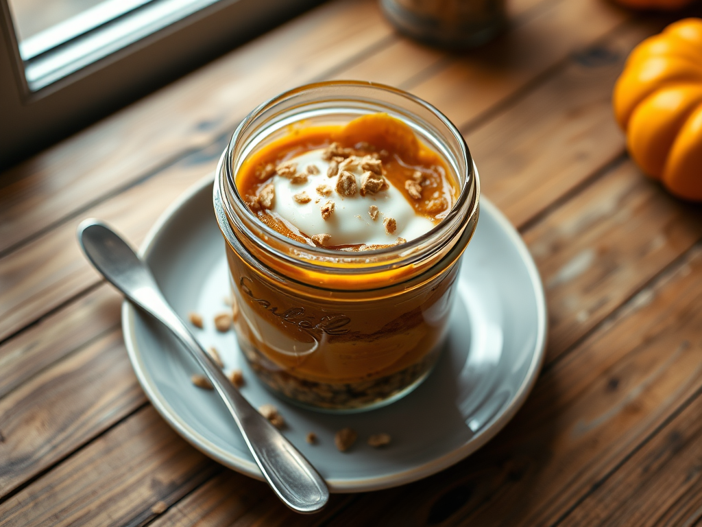 Pumpkin Pie Breakfast in Jelly Jar — Gran Cooks