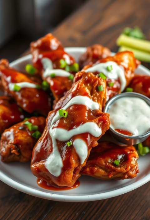 Ranch BBQ Baked Chicken Wings — Gran Cooks
