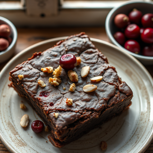 Raw Vegan Cranberry Brownie — Gran Cooks
