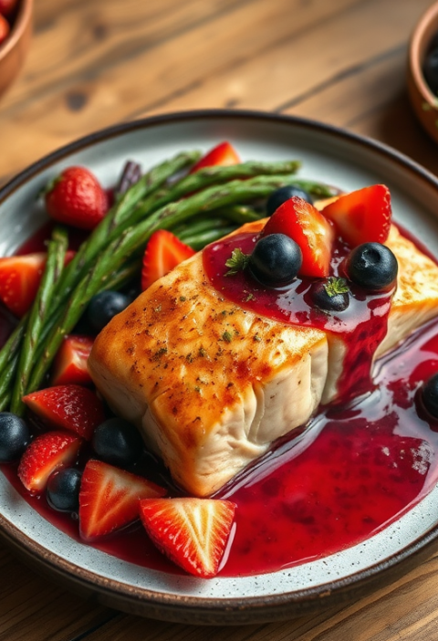 Salmon With Mixed Berry Reduction — Gran Cooks