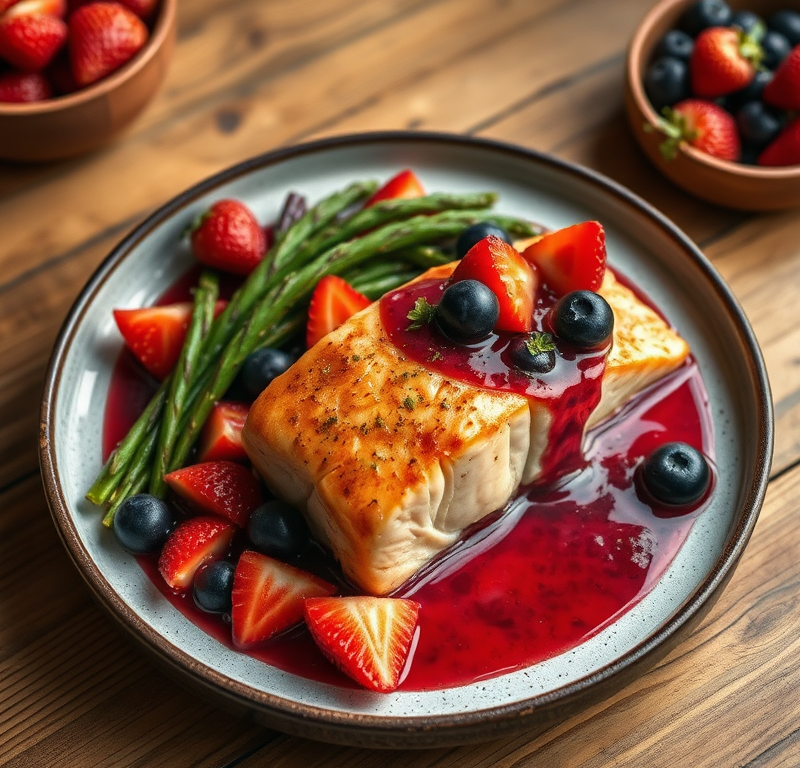 Salmon With Mixed Berry Reduction — Gran Cooks