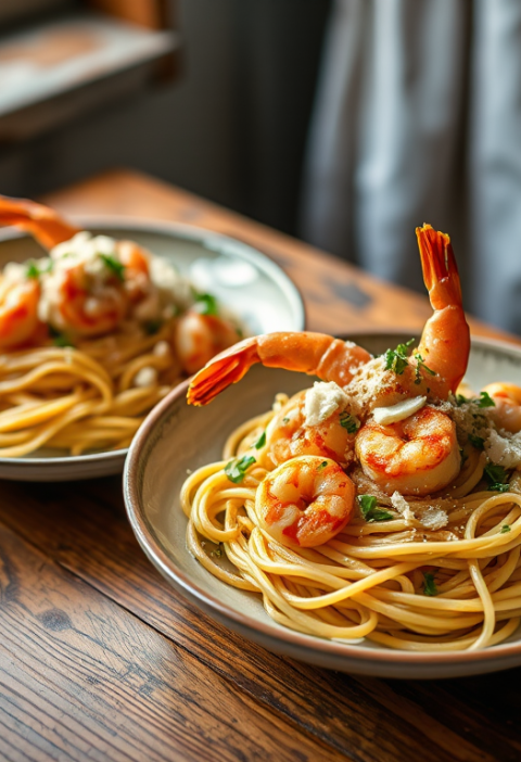 Shrimp Pasta for Two — Gran Cooks