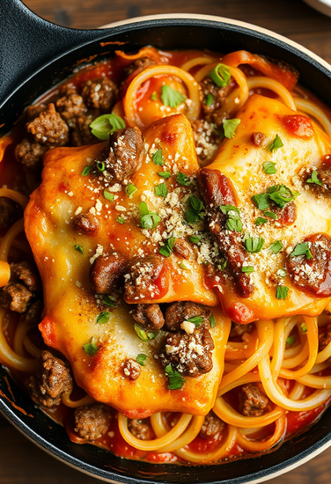 Skillet Meat Lasagna — Gran Cooks