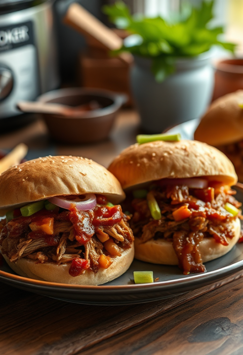 Slow Cooker BBQ Pulled Pork Sandwiches — Gran Cooks