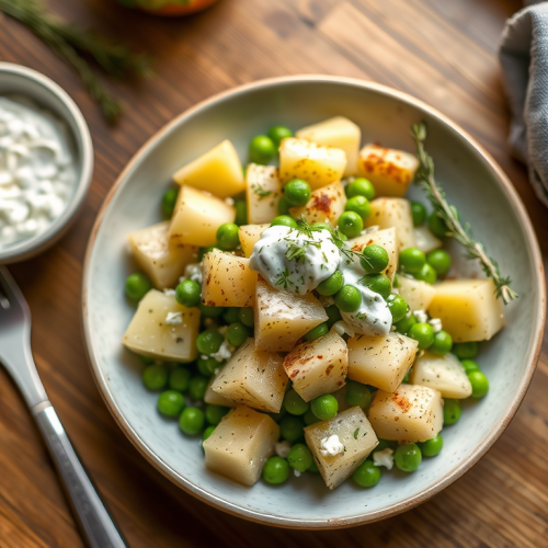 Sour Cream-Herb Potato Salad with Peas — Gran Cooks