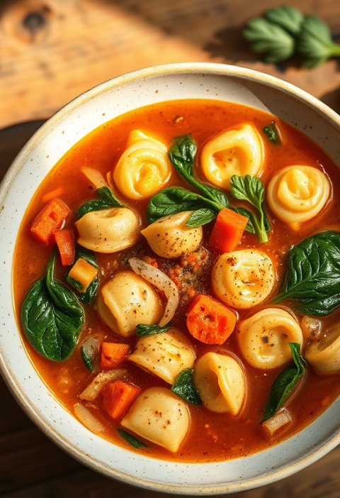 Tortellini Minestrone with Spinach — Gran Cooks